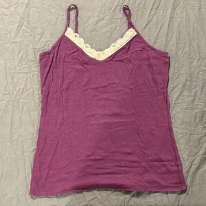 Old Navy Plum Camisole with Cream Lace